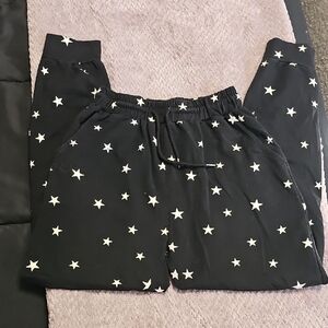 Black Star-Print Jogger Bottoms